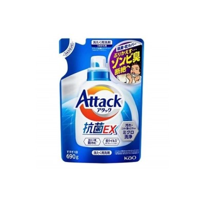 Жидкое средство для стирки "Attack EX" (концентрат тройного действия) 690 г, мягкая упаковка / 15
