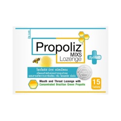 Леденцы с экстрактом прополиса от кашля и для облегчения боли в горле Propoliz Mixs Lozenge 15 Tablets