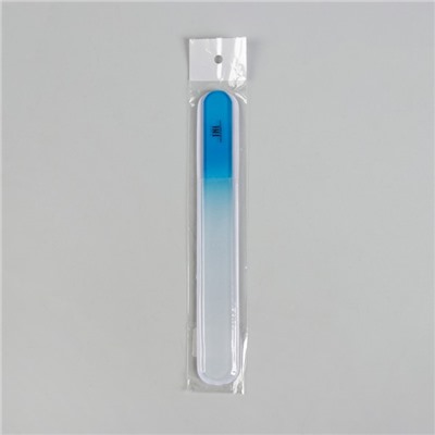 Пилка стеклянная для ногтей, 20 см, цвет голубой