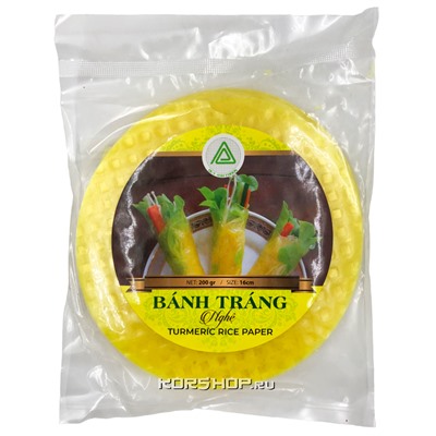 Рисовая бумага с куркумой для фреш-роллов Duy Anh, Вьетнам, 200 г