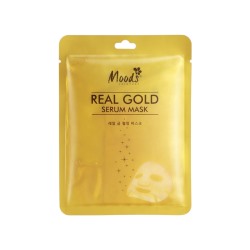 Тканевая маска для лица с золотом Moods Real Gold Serum Mask 38 ml