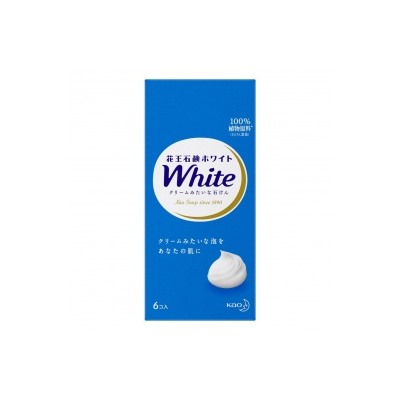 Натуральное увлажняющее туалетное мыло "White" со скваланом (нежный аромат цветочного мыла) 85 г х 6 шт.