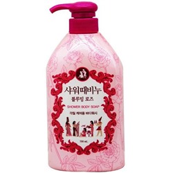 Увлажняющее и отшелушивающее жидкое мыло для тела с растительными экстрактами (успокаивающий аромат розы) 700 мл / 8