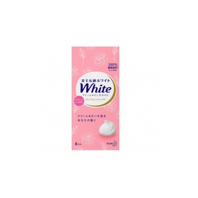 Натуральное увлажняющее туалетное мыло "White" со скваланом (роскошный аромат роз) 85 г х 6 шт.