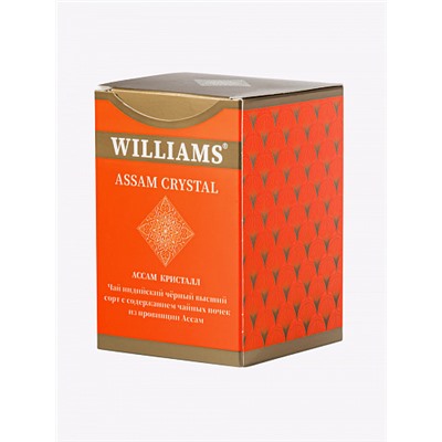 Чай чёрный индийский Williams Assam Crystal с высоким содержанием чайных почек, 100 г