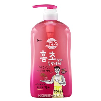 Средство для мытья посуды гранат Kerasys Trio Red Vinegar Dishwash, Корея, 700 мл Акция