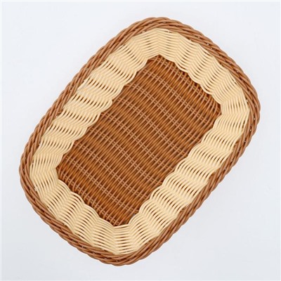 Корзинка для фруктов и хлеба Доляна «Молочный шоколад», 24×17 см