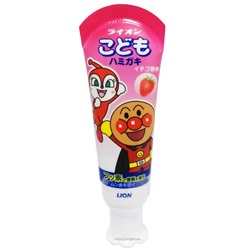 Укрепляющая детская зубная паста со вкусом клубники Lion, Япония, 40 г