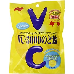 NOBEL VC-3000 леденцы для горла с витамином С со вкусом лимона 90 гр