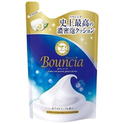 Сливочное жидкое мыло "Bouncia" для рук и тела с нежным свежим ароматом 400 мл  (мягкая упаковка) / 16