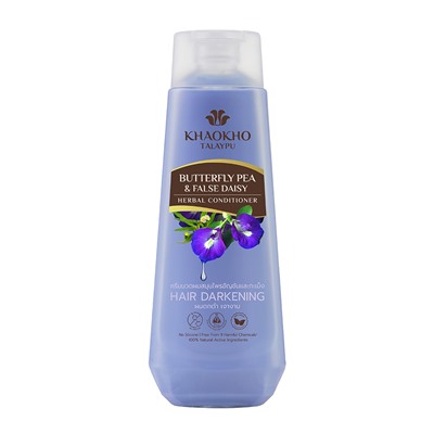 Кондиционер для волос Безсульфатный, Органический, Синий чай (Мотыльковый горошек) KHAOKHO TALAYPU Butterfly Pea & False Daisy Shampoo, 330 мл