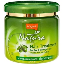 Маска для сухих и поврежденных волос Natura с маслом жожоба и протеинами шелка  500  гр LOLANE NATURA HAIR TREATMENT FOR DRY & DAMAGED HAIR + JOJOBA OIL & SILK PROTEIN 500 G