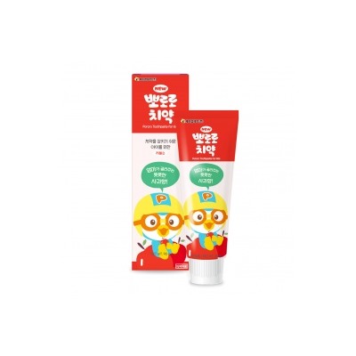 Зубная паста  "Pororo" для детей от 3 лет с пониженным содержанием фтора (со вкусом яблока) (коробка) 90 г / 40
