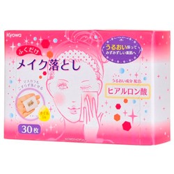 Салфетки влажные для снятия макияжа с гиалуроновой кислотой Kyowa, Япония, 30 шт