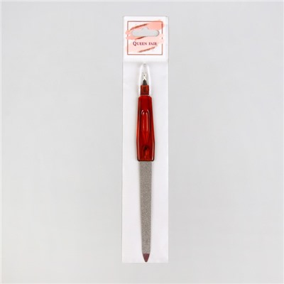 Пилка-триммер металлическая для ногтей, 16 см, цвет «янтарный»