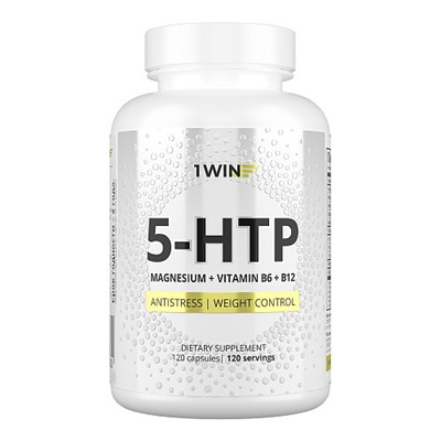 1WIN 5-HTP (магнезиум+витамины B6 и B12), 120 капсул