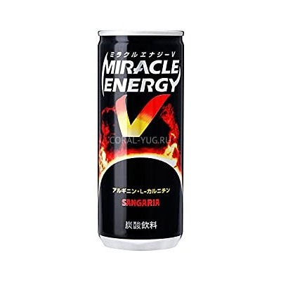 Sangaria Энергетический напиток Miracle Energy V (газ), банка 250гр