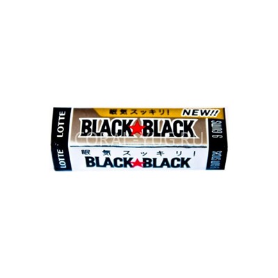 Жевательная резинка Lotte Black Black охлаждающая мята 9 пластинок