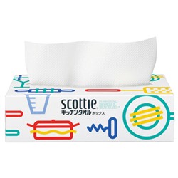 Тесненные бумажные кухонные полотенца в коробке, двухслойные повышенной плотности Crecia "Scottie" 75 шт. / 36