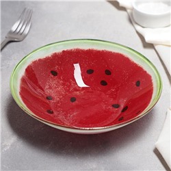 Салатник Доляна «Сладкий арбуз», d=18 см, цвет красный