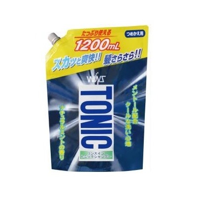 Охлаждающий шампунь 2 в 1 с кондиционером-тоником "Wins rinse in tonic shampoо" (мягкая упаковка с крышкой) 1200 мл / 8