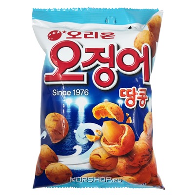 Снэки с орехами со вкусом кальмара Orion, Корея, 98 г