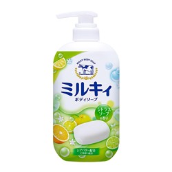Молочное увлажняющее жидкое мыло для тела с цветочным ароматом «Milky Body Soap» 550 мл (дозатор) / 12