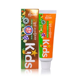 Детская гелевая зубная паста с ярким тропическим вкусом с 2 лет "Kizcare Kids" 75 г