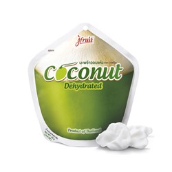 Ломтики сушеной мякоти тайского кокоса от Jfruit 65 гр / Jfruit Dehydrated Coconut 65g