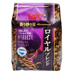 Натуральный жареный кофе в зернах Роял Бленд Каори Ирим Эйм UCC, Япония, 270 г