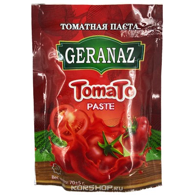 Пастеризованная томатная паста Geranaz, Иран, 70 г