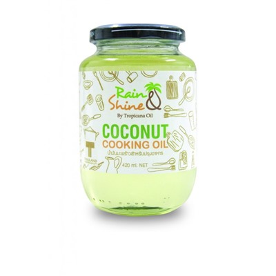 Рафинированное кокосовое масло для приготовление пищи Coconut Cooking Oil Rain&Shine 420 ml