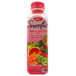 Мультивитаминный напиток с лактобактериями смузи Tropical OKF (яблоко, грейпфрут, ананас, киви, манго, апельсин), Корея, 500 мл Акция