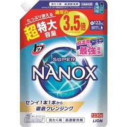 Гель для стирки "TOP Super NANOX" (концентрат) 1230 г, мягкая упаковка с крышкой / 6