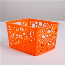 Корзинка пластиковая для хранения «Круги», 11,5×14× 8 см, цвет МИКС