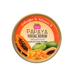 Фруктовый скраб для лица Banna Папайя 100 грамм/ Banna facial scrub Papaya 100 gr