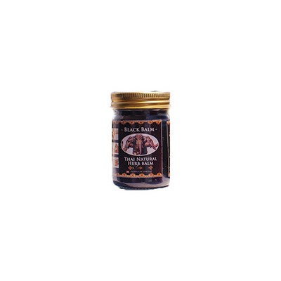 Черный тайский бальзам со слоном 50 гр  / Thai Natural Herb black balm 50 g