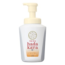 Бархатное экстра-увлажняющее мыло-ПЕНКА для тела с ароматом розового сада "Hadakara" 530 мл (дозатор)