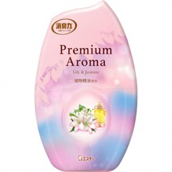 ST Освежитель воздуха жидкий Shoushuuriki Premium Aroma для помещений с арома маслами лилии и жасмина, 400 мл.