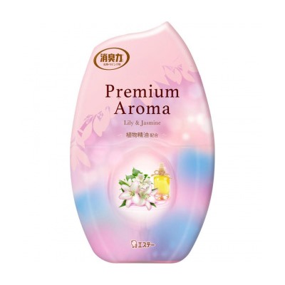 ST Освежитель воздуха жидкий Shoushuuriki Premium Aroma для помещений с арома маслами лилии и жасмина, 400 мл.
