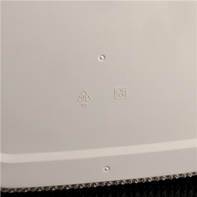 Корзина для белья с крышкой «Вязание», 55 л, 45×36×57 см, цвет белый ротанг