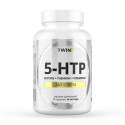 1WIN 5-HTP (глицин+теанин+витамин B6), 60 капсул