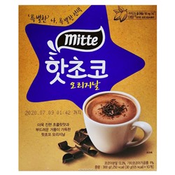 Быстрорастворимый какао порошок для приготовления горячего шоколада Mitte, Корея, 300 г