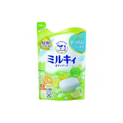 Молочное увлажняющее жидкое  мыло для тела с цитрусовым  ароматом «Milky Body Soap» 400 мл (мягкая упаковка) / 16