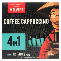 Растворимый кофе в стиках 4 в 1 Капучино Mr.Viet, Вьетнам, 240 г