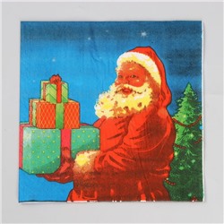 Салфетки бумажные «Дед Мороз с подарками», набор, 20 шт., 33 × 33 см