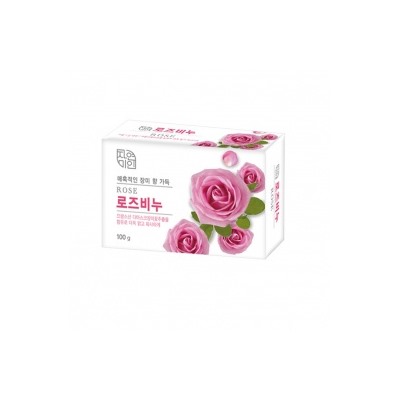 Успокаивающее и увлажняющее туалетное мыло с экстрактом дамасской розы "Rose Beauty Soap" кусок 90 г / 48