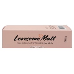 Матовая помада Lovesome Matt Pekah (LM 03 Puree Milk Tea/Молочный улун), Корея, 3,3 г