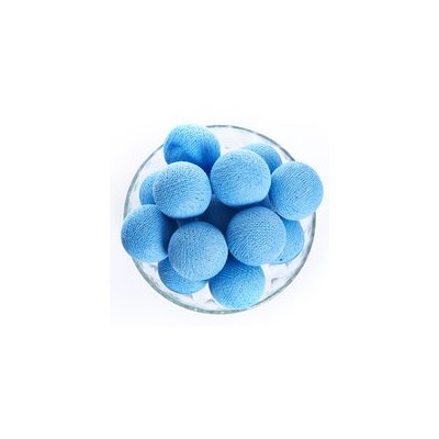 Тайская гирлянда с голубыми шариками(Большие специально сделаны для нашегосайта )  20 шариков/ Lightening balls mono blue