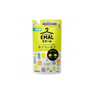 Жидкое средство "Emal" для стирки деликатных тканей (аромат свежей зелени) 400 мл, сменная упаковка / 24